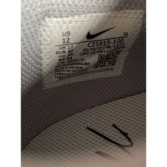 Nike Force Zoom Mike Trout Pro Metal Baseball Cleat White CZ5915-100 Men Sz 12 - Picture 12 of 12